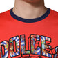 Orange Logo Print Cotton Crew Neck T-shirt