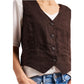 Brown Linen Waistcoat