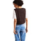 Brown Linen Waistcoat