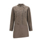 Brown Cotton Casual Dress