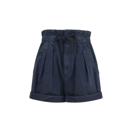 Black Cotton Bermuda Shorts