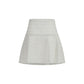 White Viscose Mini Skirt