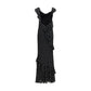 Black Viscose Casual Dress