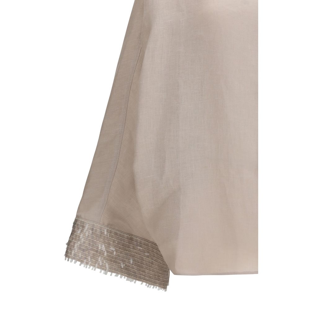 Beige Linen Shirt