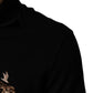 Black DG Logo Palm Leaves Embroidery Polo T-shirt
