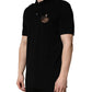 Black DG Logo Palm Leaves Embroidery Polo T-shirt