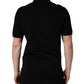 Black DG Logo Palm Leaves Embroidery Polo T-shirt