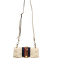 Cream Leather with a Bee and Star Print Leather Sylvie Crossbody Bag