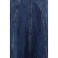 Blue Cotton Casual Dress