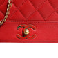 Burgundy Sheepskin Quilted Leather Mademoiselle Flap Bag