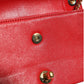 Burgundy Sheepskin Quilted Leather Mademoiselle Flap Bag