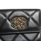 Chanel 19 Flap Coin Purse Quilted Leather Black Crossbody