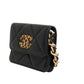 Chanel 19 Flap Coin Purse Quilted Leather Black Crossbody