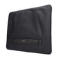 Gray Fabric Clutch Bag