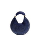 Blue Raffia Shoulder Bag