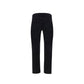 Black Cotton Straight-Leg Jeans