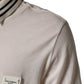 White Logo Plaque Short Sleeve Polo T-shirt