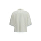 White Silk Pattern Shirt