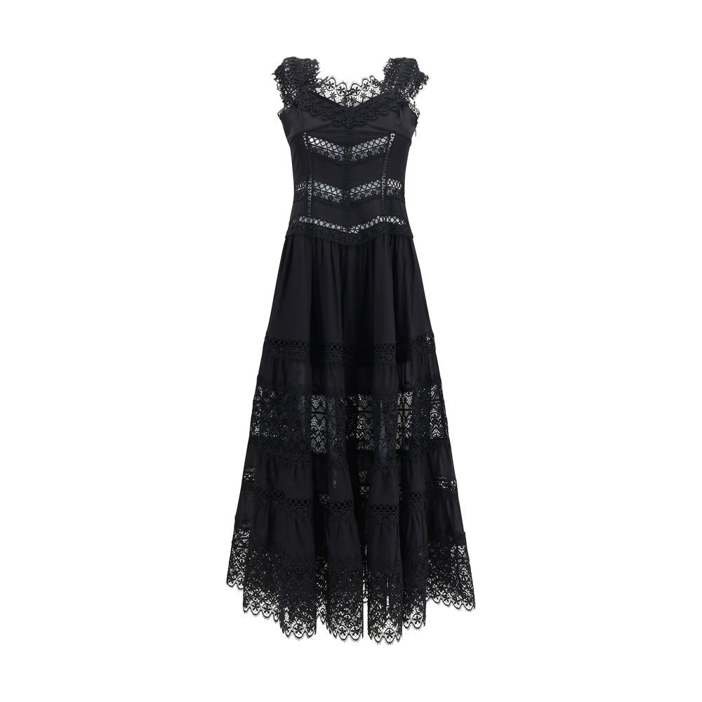 Black Cotton Casual Dress