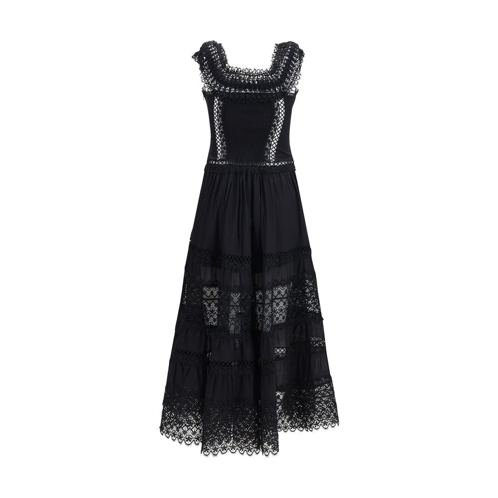 Black Cotton Casual Dress