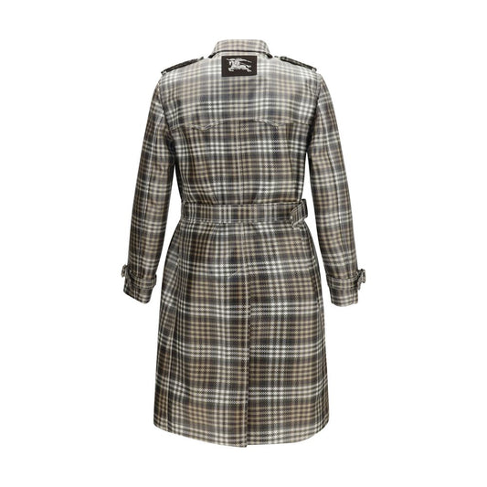 Brown Polyester Trench Coat