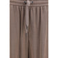 Brown Cotton Casual Pants