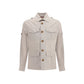 Beige Cotton Full-Length Jacket