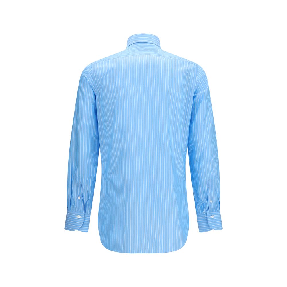 Blue Cotton Pattern Shirt