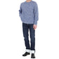 Blue Cotton Straight-Leg Jeans