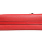 Red Saffiano Lux and Soft Leather Small Tote