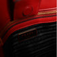 Red Saffiano Lux and Soft Leather Small Tote