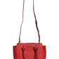 Red Saffiano Lux and Soft Leather Small Tote