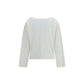 White Cotton Long Sleeve T-Shirt