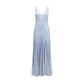 Blue Viscose Casual Dress
