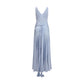 Blue Viscose Casual Dress