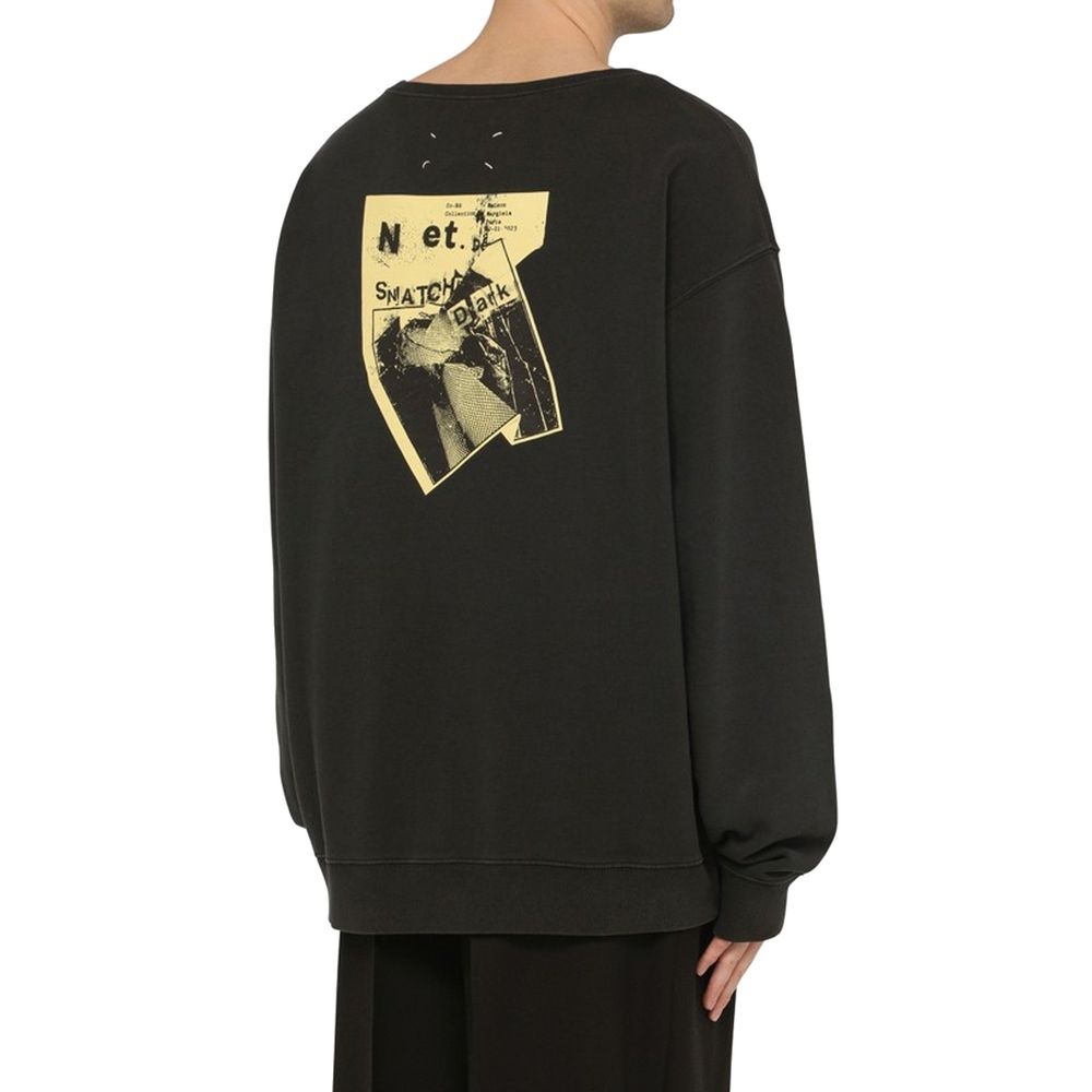 Black Cotton Sweatshirt