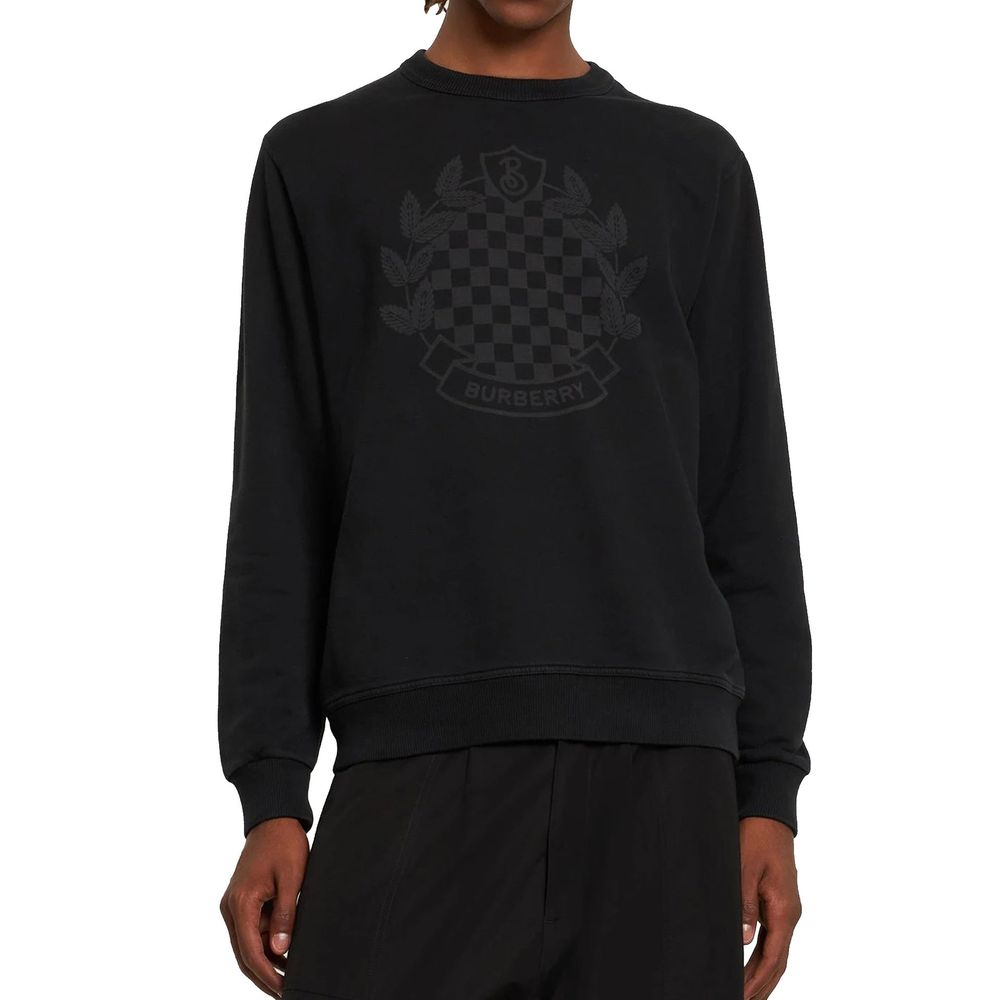 Black Cotton Sweatshirt