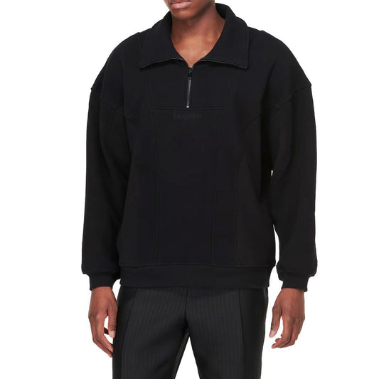 Black Cotton Sweatshirt