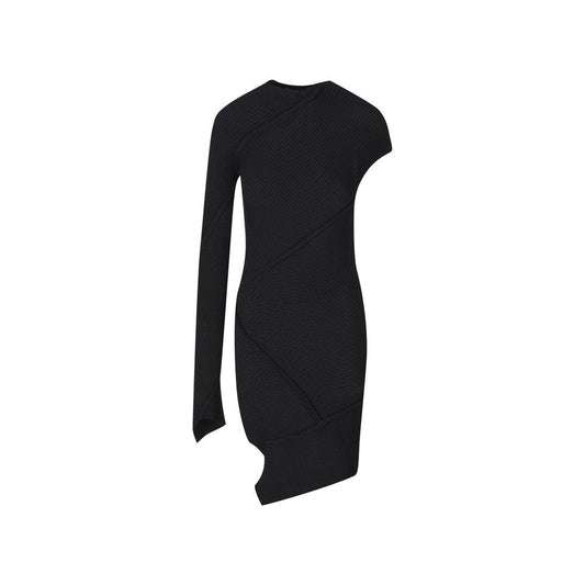 Black Polyester Cocktail Dress