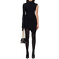 Black Polyester Cocktail Dress