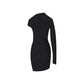 Black Polyester Cocktail Dress