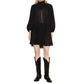 Black Cotton Casual Dress