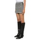 Black Cotton Mini Skirt