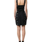 Black Cotton DG Logo Patterned Mini Dress
