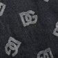 Black Cotton DG Logo Patterned Mini Dress