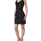 Black Cotton DG Logo Patterned Mini Dress
