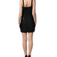 Black Floral Sheath Sleeveless Mini Dress