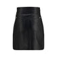 Black Lamb Leather Mini Skirt