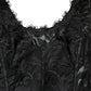 Black Lace Full Length Evening Gown Dress