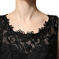 Black Lace Full Length Evening Gown Dress
